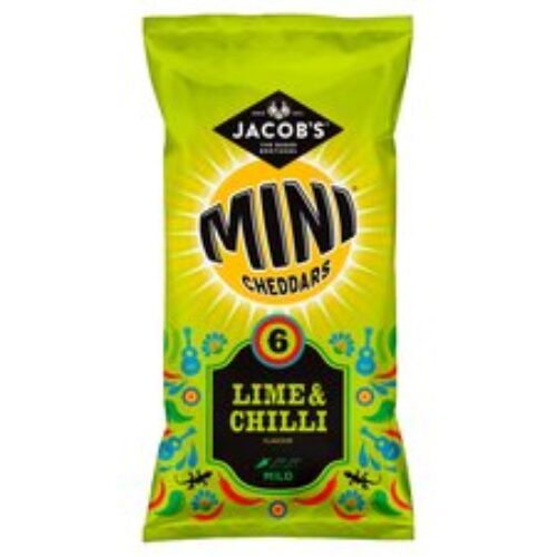 Jacobs Mini Cheddars Lime & Chilli 6 Pack 150G