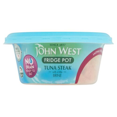 John West No Drain Tuna Steak In Brine Fridge Pot 110G