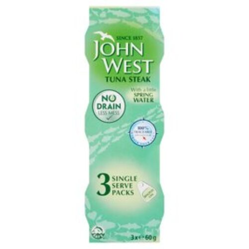 John West Limited No Drain Tuna Steaks In Oil 3X60g