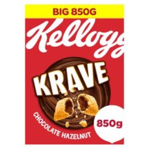 Kellogg’s Krave Chocolate & Hazelnut Cereal 850G