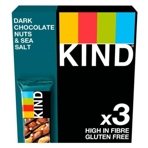 Kind Dark Chocolate Nuts & Sea Salt Bar 3 X 40G