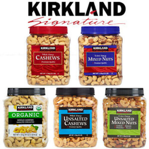 Whole Fancy Roasted Unsalted Cashews Kirkland 1.13 kg