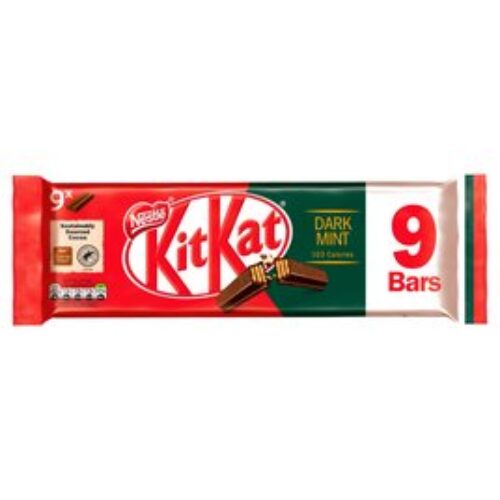 Kit Kat 2 Finger Dark Mint Biscuits 9 Pack 186.3G