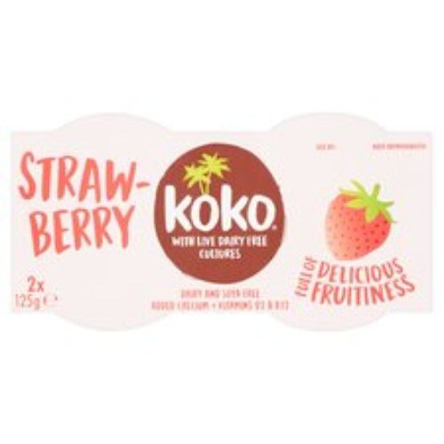 Koko Dairy Free Strawberry Yogurt Alternative 2 X 125G