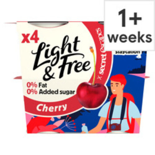 Light & Free Greek Style Cherry Yogurt 4X115g