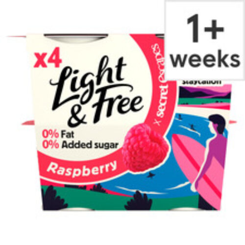 Light & Free Greek Style Raspberry Yogurt 4X115g