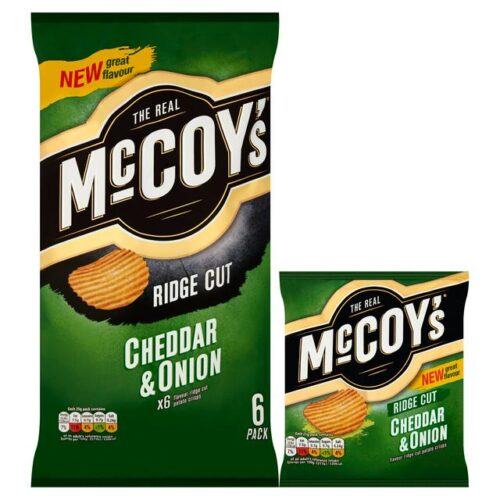 Mccoy’s Cheddar & Onion Crisps 6X25g