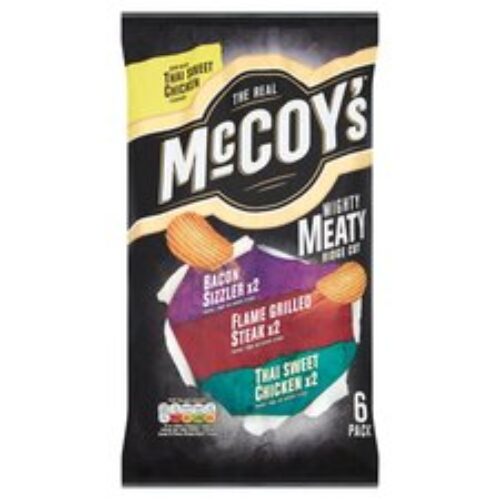 Mccoy’s Mighty Meaty Variety Crisps 6X25g