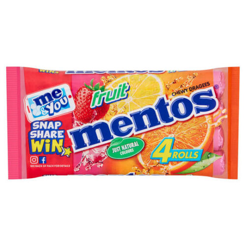 Mentos Fruits 4X38g