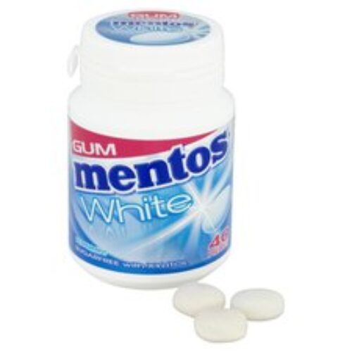 Mentos Gum White Peppermint Bottle 60G