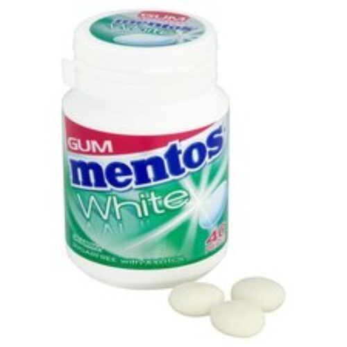 Mentos Gum White Spearmint Bottle 60G