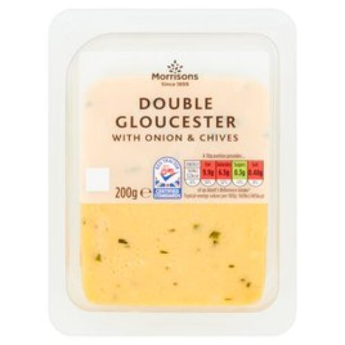 T Double Gloucester Chive And Onion Cheese Slices 150G