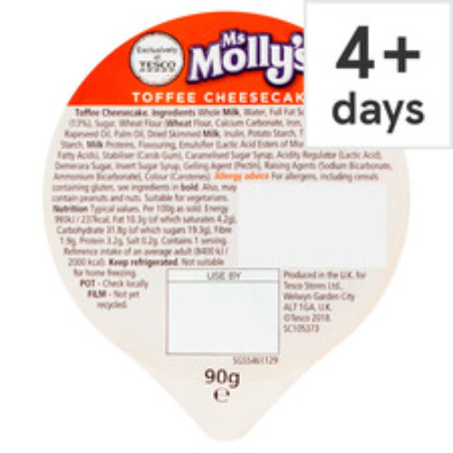 Ms Mollys Toffee Cheesecake 90G