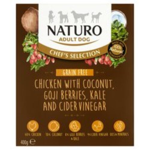 Naturo Grain Free Chicken Adult Dog Food 400G