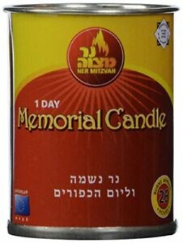 Ner Mitzvah Memorial Candle In Tin 1 Day