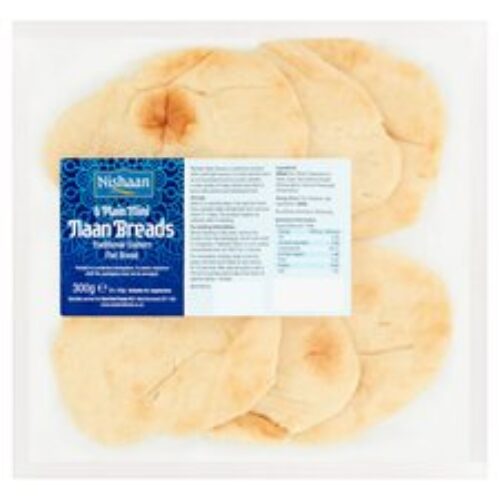 Nishaan Plain Mini Naan Breads 6 Pack 300G