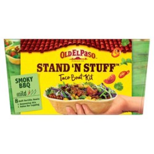 Old El Paso Smokey Bbq Stand ?N? Stuff Soft Taco Kit 350G