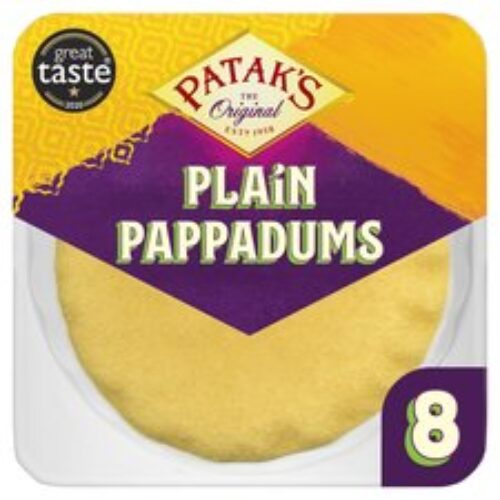 Patak’s Plain Pappadums 8Pk