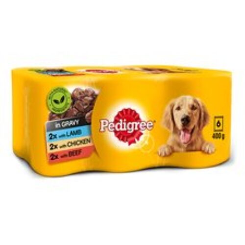 Pedigree Adult Cuts In Gravy Multi Pack 6 X 400G