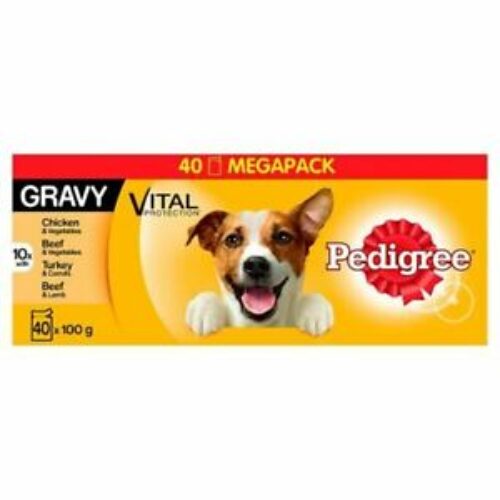 Pedigree Pouches Dog Food Meat & Vegetables Cuts In Gravy 40X100g