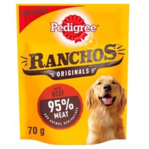 Pedigree Ranchos Beef Dog Treats 70G