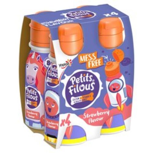 Petits Filous Strawberry Drinking Yogurt 4X100g