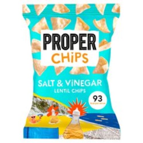 Properchips Salt & Vinegar Lentil Chips 85G