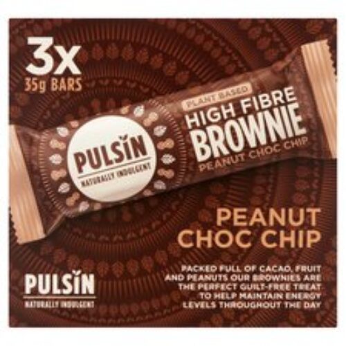 Pulsin Peanut Raw Chocolate Chip Brownie 3X35g