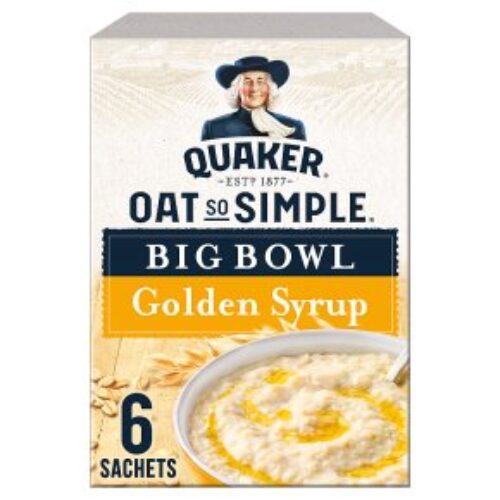 Quaker Oat So Simple Big Golden Syrup Porridge 6 Pack 298G