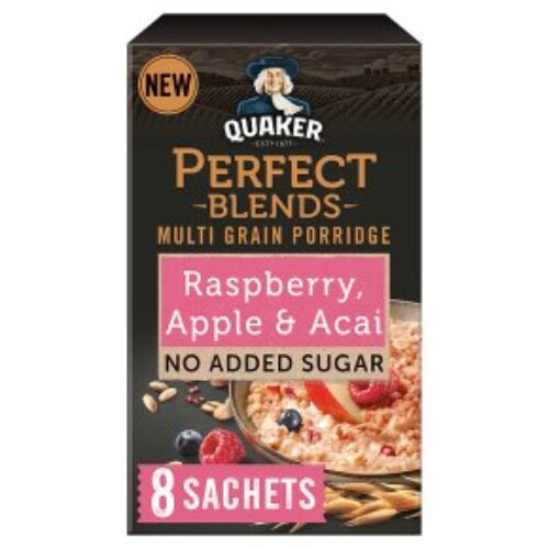 Quaker Raspberry Apple & Acai Porridge 8 Pack 281G