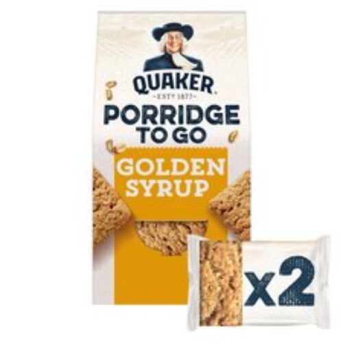 Quaker Porridge To Go Golden Syrup 2X55g