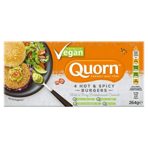 Quorn Hot & Spicy Vegan Burger4pk 264G