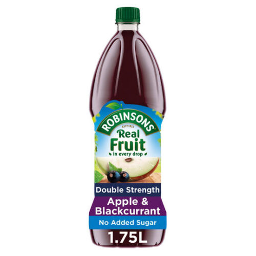 Robinsons Double Concentrate Blackcurrant & Apple No Added Sugar 1.75L