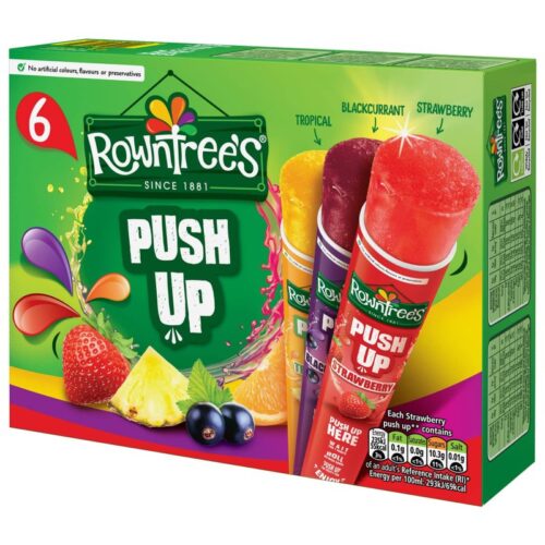 Rowntrees Fruit Pastille Push Up Lollies 6 X 80Ml