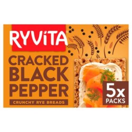 Ryvita Cracked Black Pepper Crisp Bread 5X40g