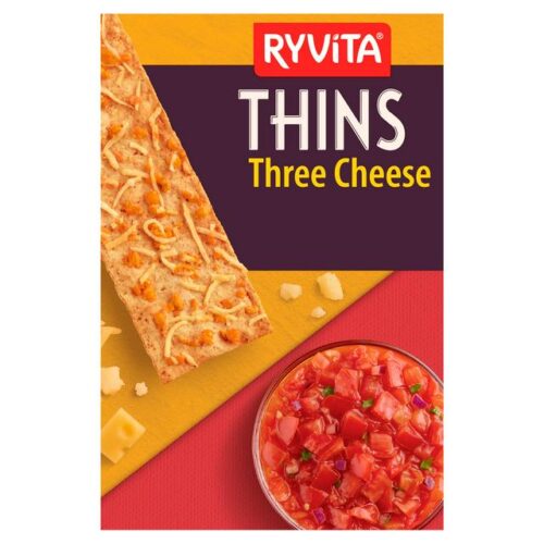 Ryvita 3 Cheese Thins 125G