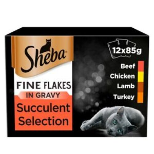 Sheba Fine Flakes Succulent Selection In Gravy 12X85g