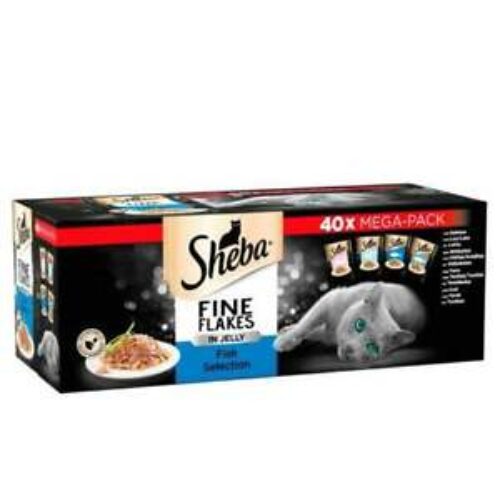 Sheba Fine Flake Fish Jelly Cat 40 X 85G