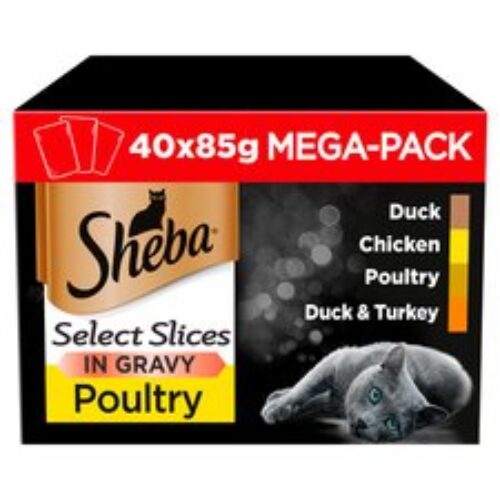 Sheba Select Slices Poultry Selection In Gravy 40X85g