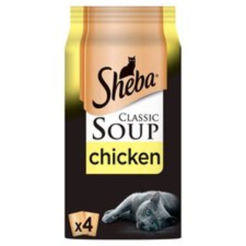 Sheba Soup Pouches Chicken 4X40g