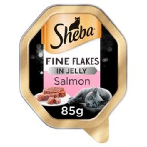 Sheba Tray Pieces Jelly With Salmon 85G