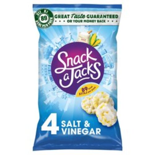 Snack A Jacks Salt & Vinegar 4 Pack 88G