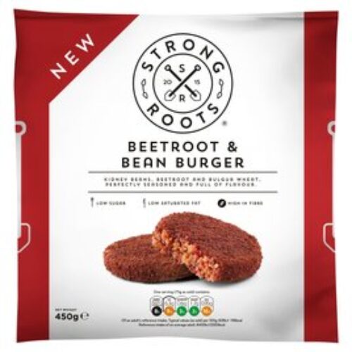 Strong Roots Bulgarwheat Bean Beetroot Burger 450G