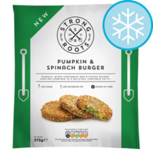 Strong Roots Pumpkin Spinach Burger 375G