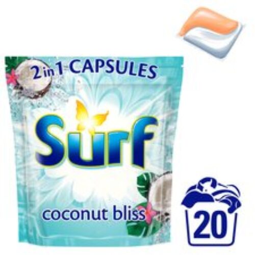 Surf Biological Coconut Bliss 20 Capsules 428G