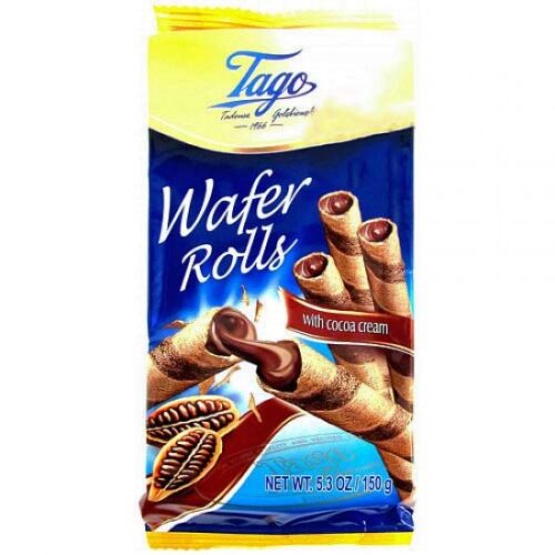 Tago Cocoa Wafer Rolls 150g