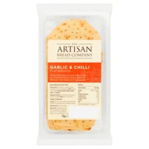 The Artisan Bread Co Garlic & Chilli Flatbread 75G
