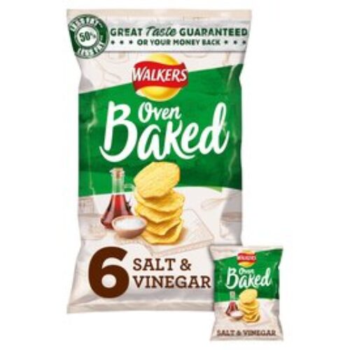 Walkers Baked Salt & Vinegar 6X25g