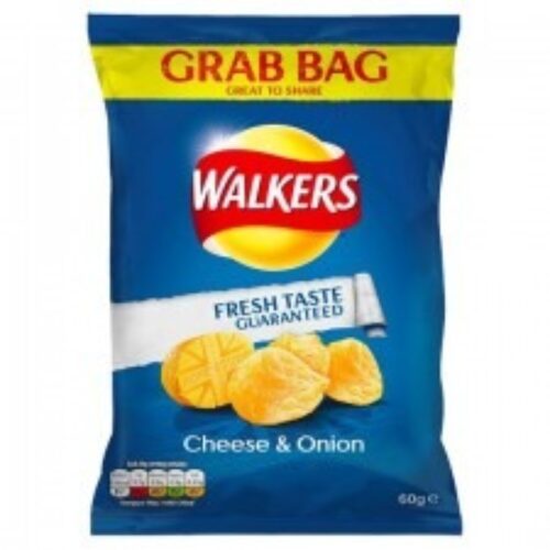 Walkers Cheese & Onion Crisps 60G