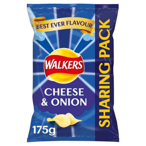 Walkers Cheese & Onion Sharing Bag Crisps 175g - Compare Prices & Buy 